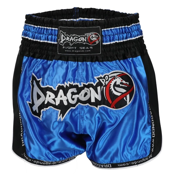 DragonDo MT3075 Retro NEO Muaythai Şortu Mavi Retro Muay Thai Şort