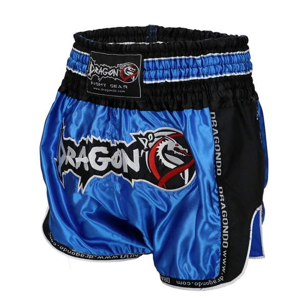 DragonDo MT3075 Retro NEO Kick Boks Şortu Mavi Retro Muay Thai Şort - 3