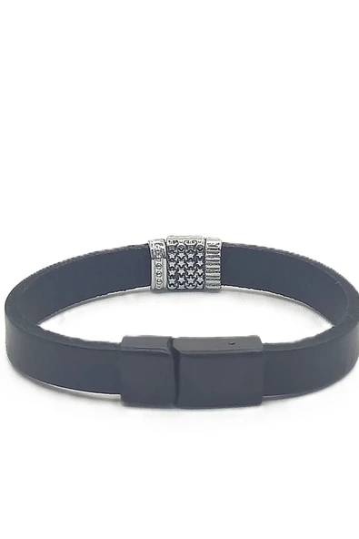 UNİSEX MIKNATIS KİLİTLİ DERİ BİLEKLİK - Resim 3