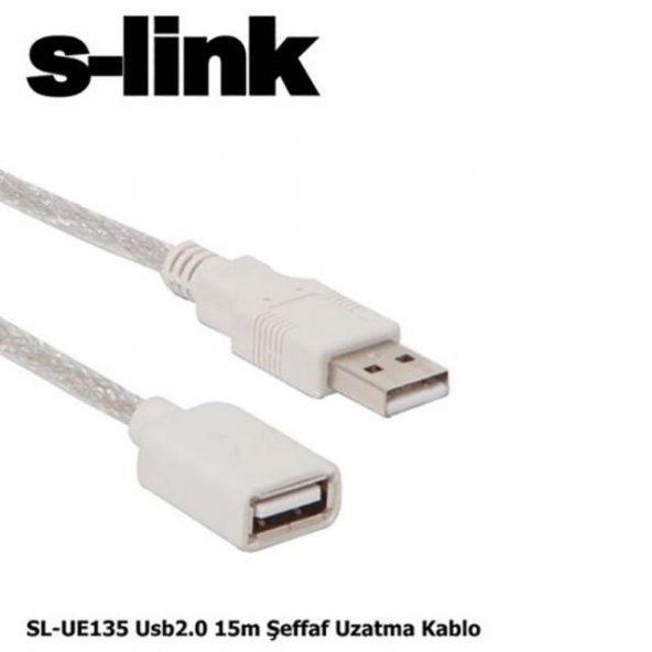 S-LİNK  SL-UE135  USB to USB 15mt EXTENSİON HI-SPEED USB ACTIVE CABLE