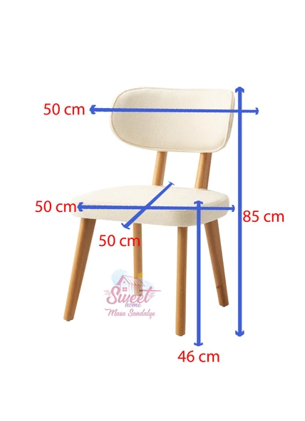 Açılır Oval HIGH GLOSS  Yemek Masası Takımı Masal Sandalye Natural 1 Masa 6 Sandalye ) - 8