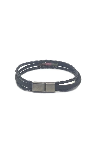 UNİSEX MIKNATIS KİLİTLİ DERİ BİLEKLİK - 3