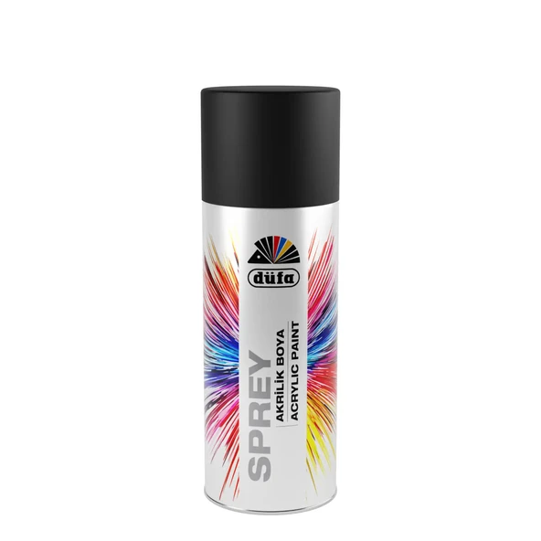 Düfa Sprey Boya Düz Renkler 0526 Mat Siyah 400 ml - 2