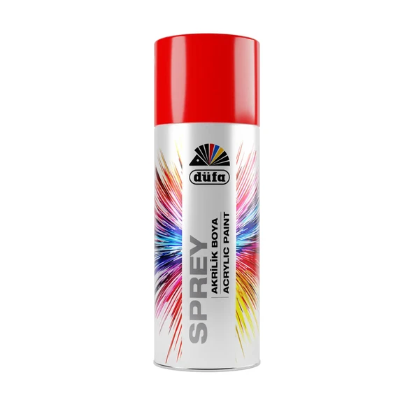 Düfa Floresan Sprey Boya 0521 Floresan Koyu Kırmızı 400 ml