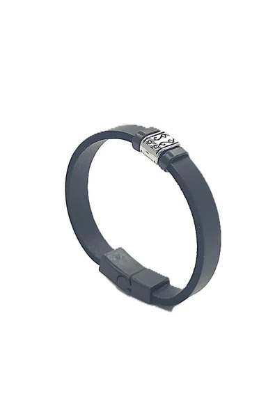 UNİSEX MIKNATIS KİLİTLİ DERİ BİLEKLİK ürün görseli 1