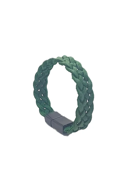 UNİSEX MIKNATIS KİLİTLİ DERİ BİLEKLİK ürün görseli 1