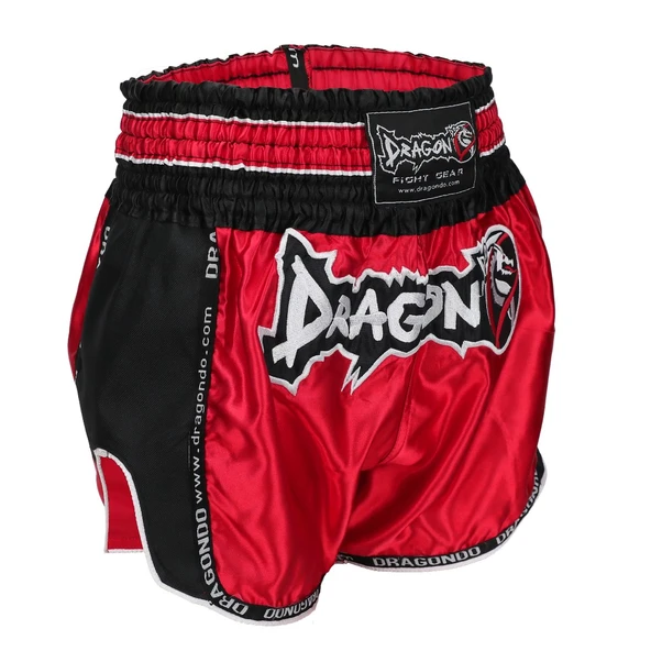 DragonDo MT3075 Retro NEO Kick Boks Şortu Kırmızı Retro Muay Thai Şort - 3
