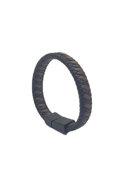 UNİSEX MIKNATIS KİLİTLİ DERİ BİLEKLİK ürün görseli 1