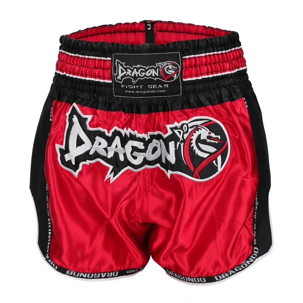 DragonDo MT3075 Retro NEO Muaythai Şortu Kırmızı Retro Muay Thai Şort