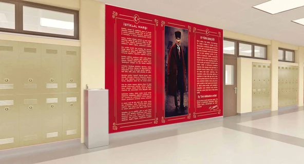 İstiklal Marşı Atatürk Okul Duvar Kağıdı - 2