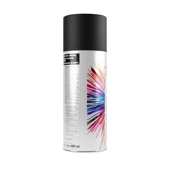 Düfa Sprey Boya Düz Renkler 0526 Mat Siyah 400 ml - 3