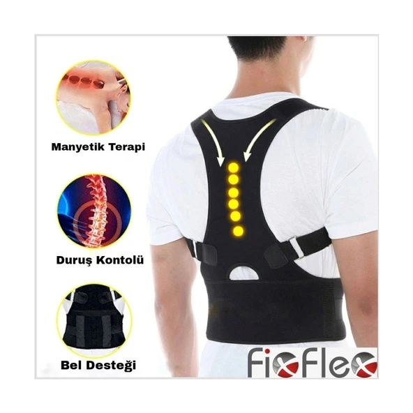 FixFlex Mıknatıslı Manyetik Kamburluk Önleyici Kemerli Dik Duruş Korsesi Standart - 2