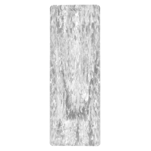 Seeka Marble Yoga Mat - Gri (183cm x 68cm Eksta Geniş Ekstra Uzun) - 3