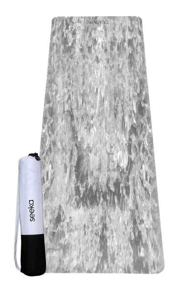 Seeka Marble Yoga Mat - Gri (183cm x 68cm Eksta Geniş Ekstra Uzun)