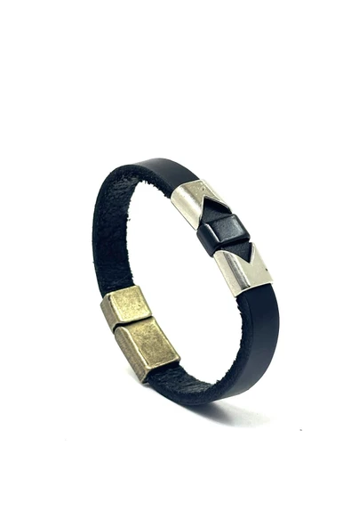 UNİSEX MIKNATIS KİLİTLİ DERİ BİLEKLİK ürün görseli 1