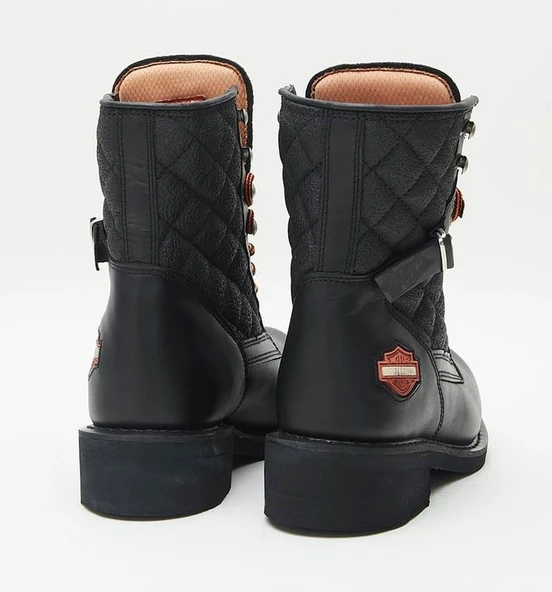 Harley Davidson New Worker Erkek Siyah Deri Bot - 4