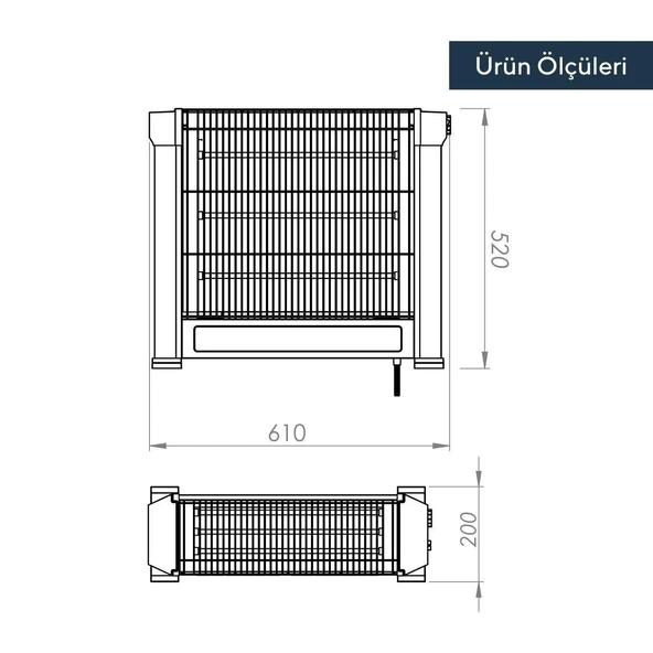 Kumtel Çift Taraflı Isıtıcı 1800 W - 4