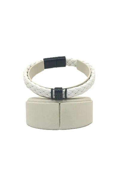 UNİSEX MIKNATIS KİLİTLİ DERİ BİLEKLİK ürün görseli 1