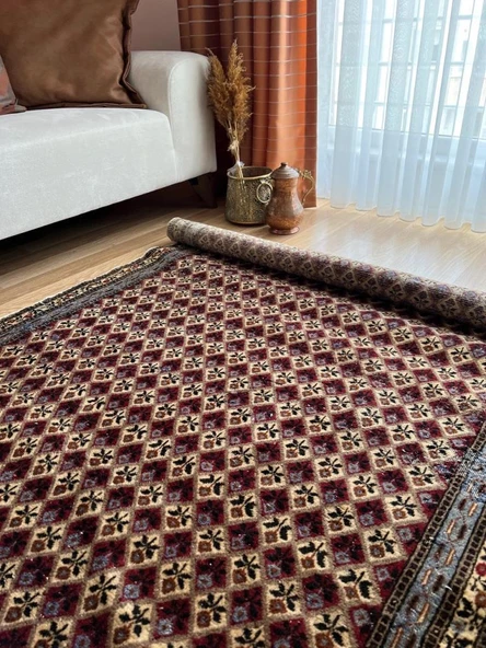 128x202 cm Nadir Vintage Türk Halısı, El Yapımı Çiçek Desenli, Yıkanabilir Antik Halı, Ev için Country Tarzı Özel Halı - 7