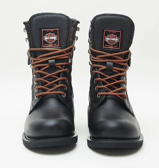 Harley Davidson New Worker Erkek Siyah Deri Bot - 3