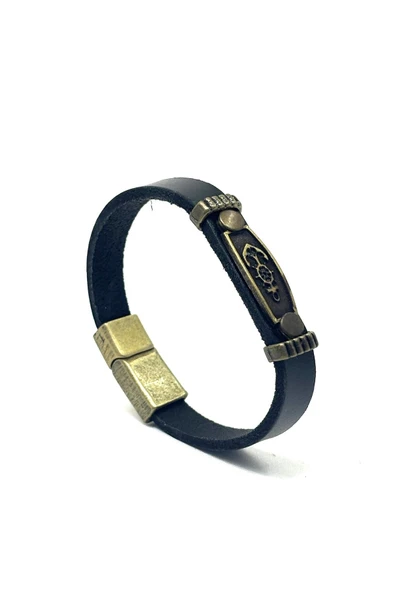 UNİSEX MIKNATIS KİLİTLİ DERİ BİLEKLİK ürün görseli 1