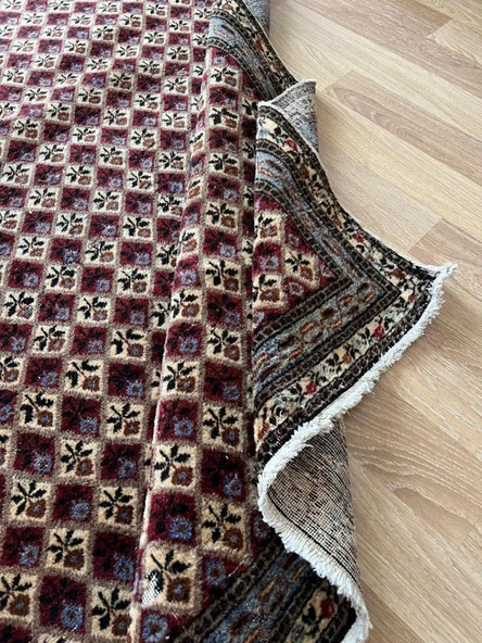 128x202 cm Nadir Vintage Türk Halısı, El Yapımı Çiçek Desenli, Yıkanabilir Antik Halı, Ev için Country Tarzı Özel Halı - 10