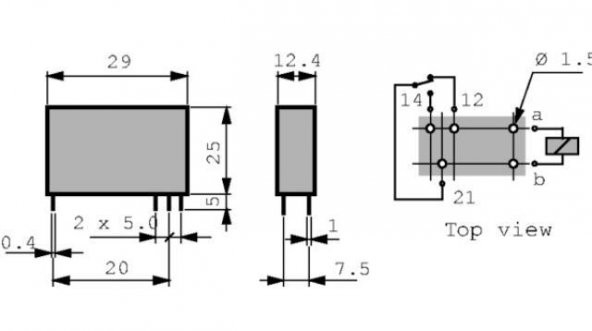 Finder 40.51.9.012.0000 12v 12a Dc Tek Kontak Minyatür Pcb Röle