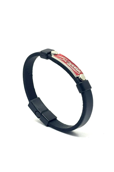 UNİSEX MIKNATIS KİLİTLİ DERİ BİLEKLİK ürün görseli 1