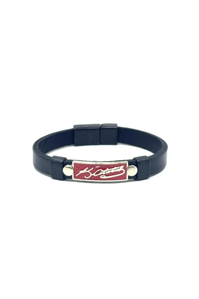 UNİSEX MIKNATIS KİLİTLİ DERİ BİLEKLİK - Resim 2