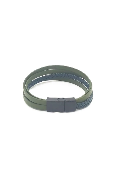 UNİSEX MIKNATIS KİLİTLİ DERİ BİLEKLİK - Resim 3