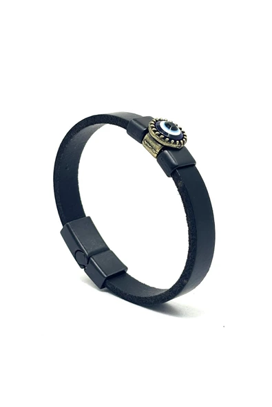 UNİSEX MIKNATIS KİLİTLİ DERİ BİLEKLİK ürün görseli 1