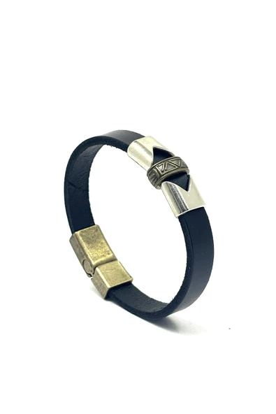 UNİSEX MIKNATIS KİLİTLİ DERİ BİLEKLİK