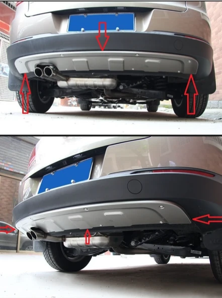 Volkswagen Tiguan 2008 2015 Arası Uyumlu Ön Arka Difüzör - 2