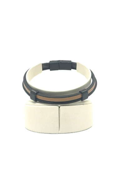 UNİSEX MIKNATIS KİLİTLİ DERİ BİLEKLİK ürün görseli 1