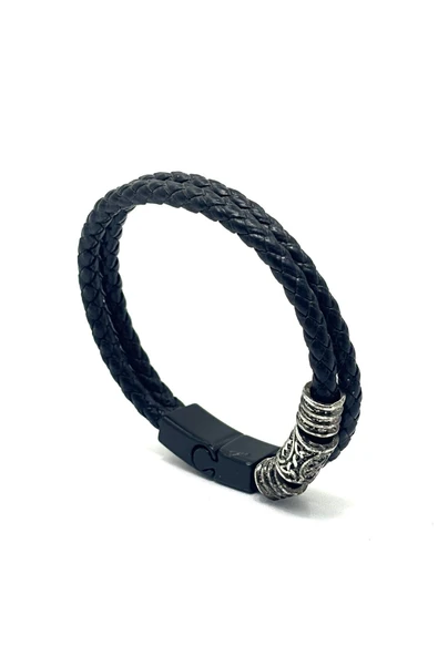 UNİSEX MIKNATIS KİLİTLİ DERİ BİLEKLİK ürün görseli 1