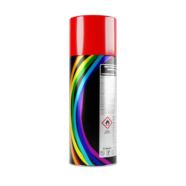 Genç Floresan Sprey Boya 0521 Floresan Koyu Kırmızı 400 ml - 4