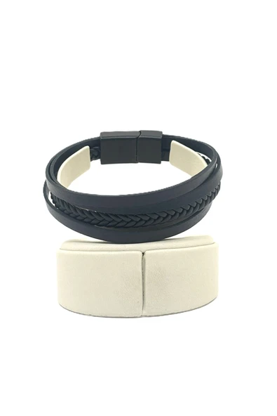 UNİSEX MIKNATIS KİLİTLİ DERİ BİLEKLİK - 3