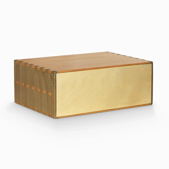 Woodsaka Desna A4 Boyutunda İki Katlı Çekmeceli Dolap & Çok Amaçlı Düzenleyici - Ceviz & Gürgen Ağacından - 4