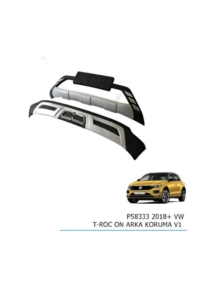 Volkswagen T-Roc 2018- Sonrası Uyumlu Ön Arka Difüzör - 4