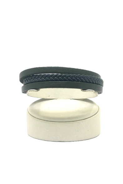 UNİSEX MIKNATIS KİLİTLİ DERİ BİLEKLİK - Resim 2