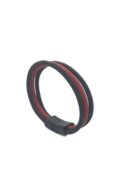 UNİSEX MIKNATIS KİLİTLİ DERİ BİLEKLİK ürün görseli 1