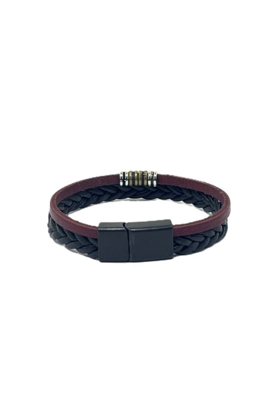 UNİSEX MIKNATIS KİLİTLİ DERİ BİLEKLİK - 4