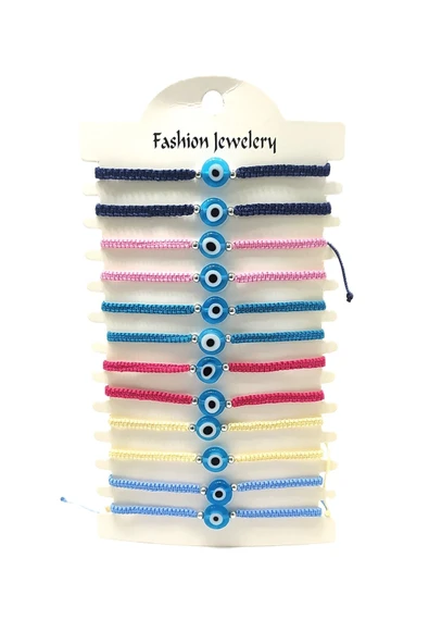 12’ŞERLİ  AYARLANABİLİR İPLİ UNİSEX BİJUTERİ BİLEKLİK SETİ ürün görseli 1