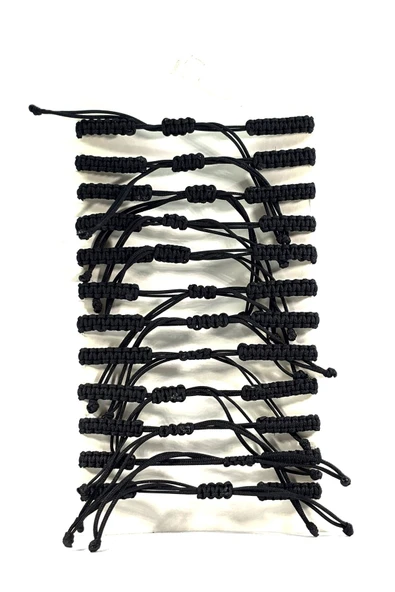 12’ŞERLİ  AYARLANABİLİR İPLİ UNİSEX BİJUTERİ BİLEKLİK SETİ - Resim 2