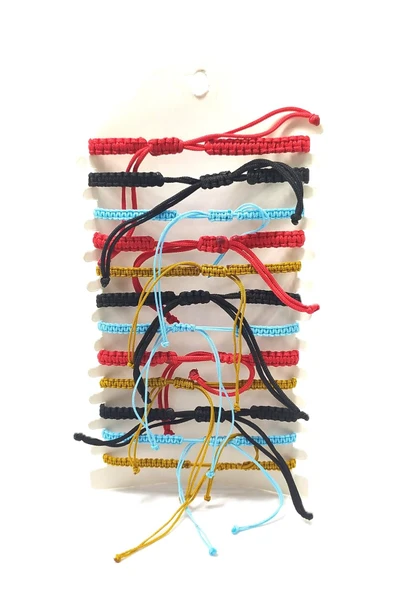 12’ŞERLİ  AYARLANABİLİR İPLİ UNİSEX BİJUTERİ BİLEKLİK SETİ - Resim 2