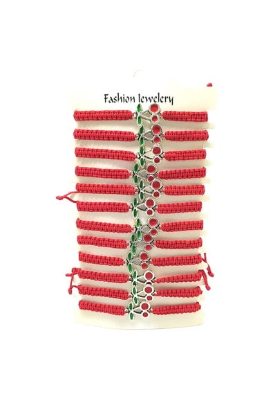 12’ŞERLİ  AYARLANABİLİR İPLİ UNİSEX BİJUTERİ BİLEKLİK SETİ ürün görseli 1