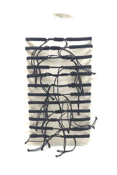 12’ŞERLİ  AYARLANABİLİR İPLİ UNİSEX BİJUTERİ BİLEKLİK SETİ - Resim 2