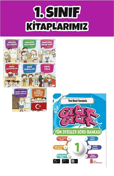 1.Sınıf Mini Birler Seti + Gıcır Gıcır Tüm Dersler Soru Bankası