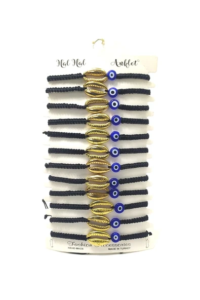 12’ŞERLİ  AYARLANABİLİR İPLİ UNİSEX BİJUTERİ BİLEKLİK SETİ ürün görseli 1