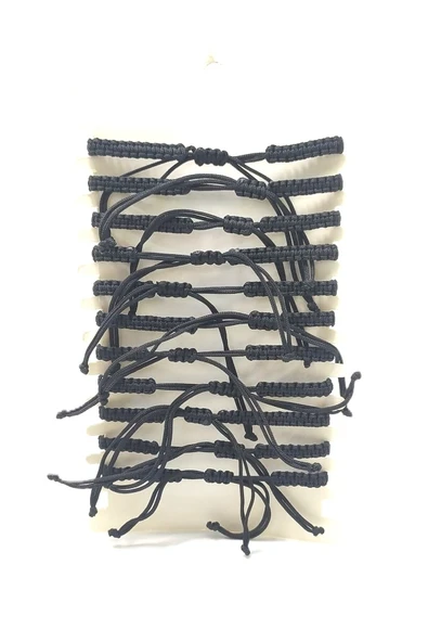 12’ŞERLİ  AYARLANABİLİR İPLİ UNİSEX BİJUTERİ BİLEKLİK SETİ - Resim 2